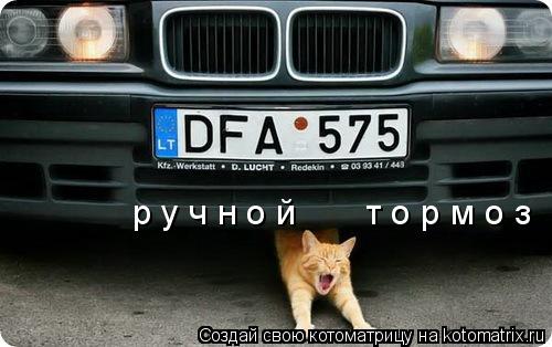 р у ч н о й т о р м о з... Котоматрица: р у ч н о й т о р м о з