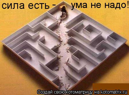 сила есть ума не надо! -... Котоматрица: сила есть ума не надо! -