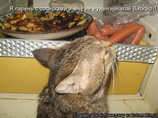 Я парень с сосисками и мне не нужен никакой Вискас!!!... Котоматрица: Я парень с сосисками и мне не нужен никакой Вискас!!!