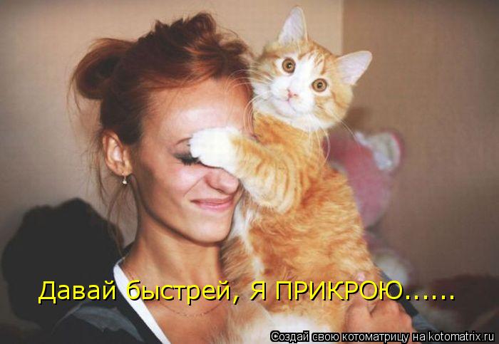 Котоматрица: Давай быстрей, Я ПРИКРОЮ......