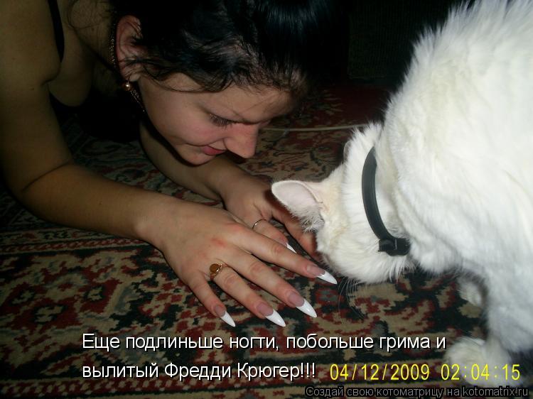 Котоматрица: Еще подлиньше ногти, побольше грима и вылитый Фредди Крюгер!!!