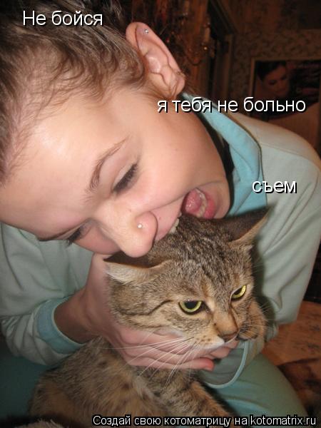 Не бойся я тебя не больно съем... Котоматрица: Не бойся я тебя не больно съем