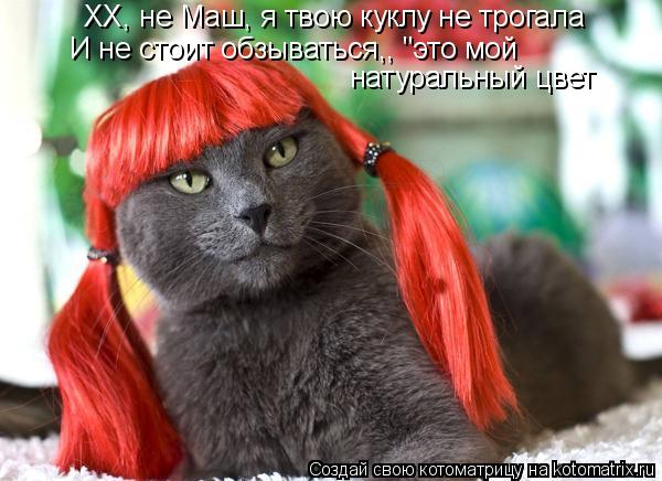 ХХ, не Маш, я твою куклу не трогала И не стоит обзываться,, "это мой натуральный цвет... Котоматрица: ХХ, не Маш, я твою куклу не трогала И не стоит обзываться,, "это мой натуральный цвет