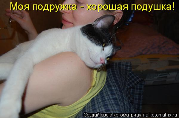 Моя подружка - хорошая подушка!... Котоматрица: Моя подружка - хорошая подушка!