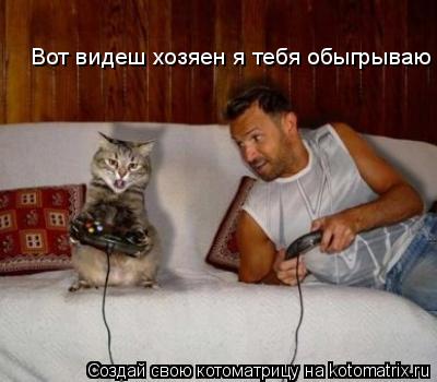Котоматрица: Вот видеш хозяен я тебя обыгрываю