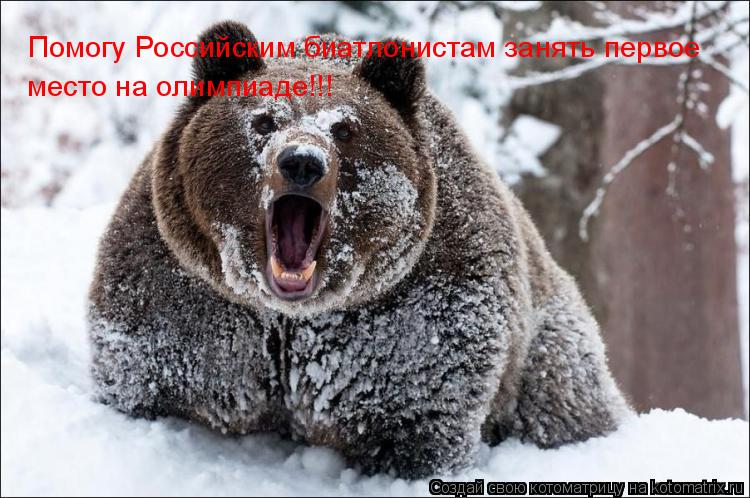 Котоматрица: Помогу Российским биатлонистам занять первое место на олимпиаде!!!