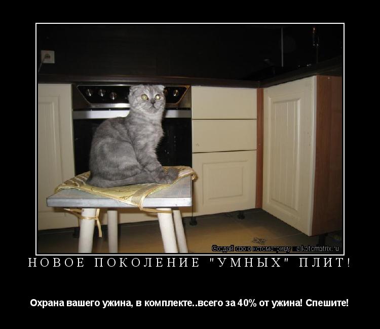 Новое поколение "умных" плит! Охрана вашего ужина, в комплекте..всего за 40% от ужина! Спешите!... Котоматрица: Новое поколение "умных" плит! Охрана вашего ужина, в комплекте..всего за 40% от ужина! Спешите!
