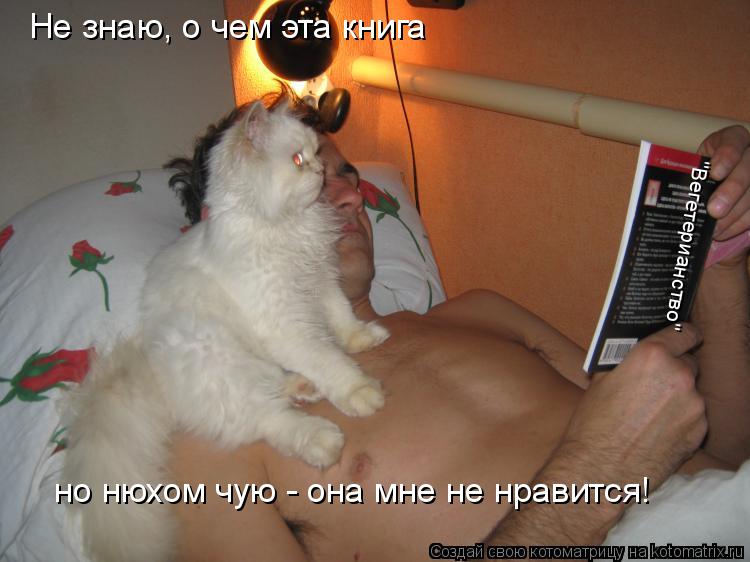 "Вегетерианство" Не знаю, о чем эта книга но нюхом чую - она мне не нравится!... Котоматрица: "Вегетерианство" Не знаю, о чем эта книга но нюхом чую - она мне не нравится!