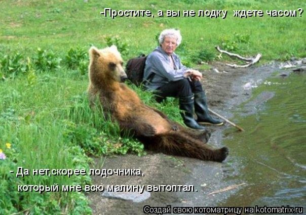 который мне всю малину вытоптал. -Простите, а вы не лодку ждете часом? - Да нет,скорее лодочника,... Котоматрица: который мне всю малину вытоптал. -Простите, а вы не лодку ждете часом? - Да нет,скорее лодочника,
