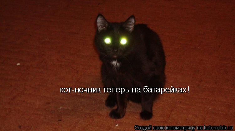 Котоматрица: кот-ночник теперь на батарейках!