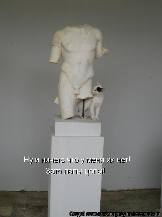 Котоматрица: Ну и ничего что у меня их нет! Зато лапы целы!