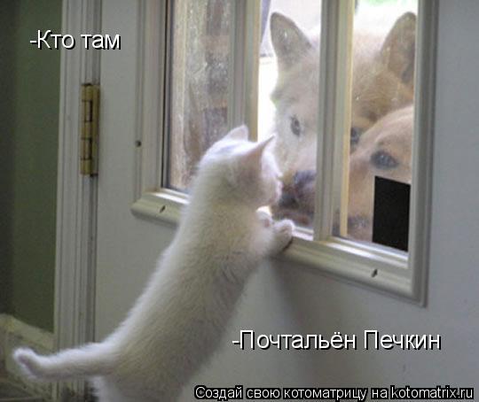 -Кто там -Почтальён Печкин... Котоматрица: -Кто там -Почтальён Печкин