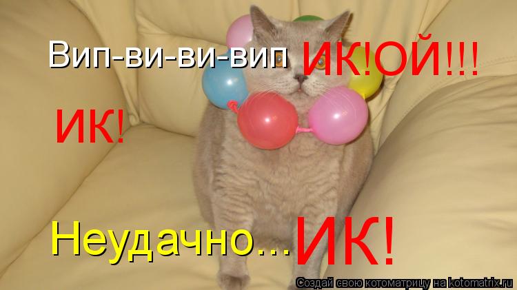 Котоматрица: Вип-ви-ви-вип Неудачно... ИК!ОЙ!!! ИК! ИК!