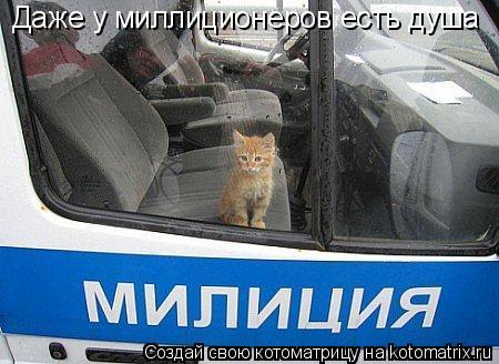 Котоматрица: Даже у миллиционеров есть душа