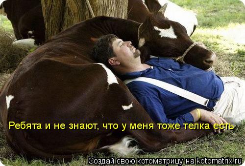 Ребята и не знают, что у меня тоже телка есть... Котоматрица: Ребята и не знают, что у меня тоже телка есть