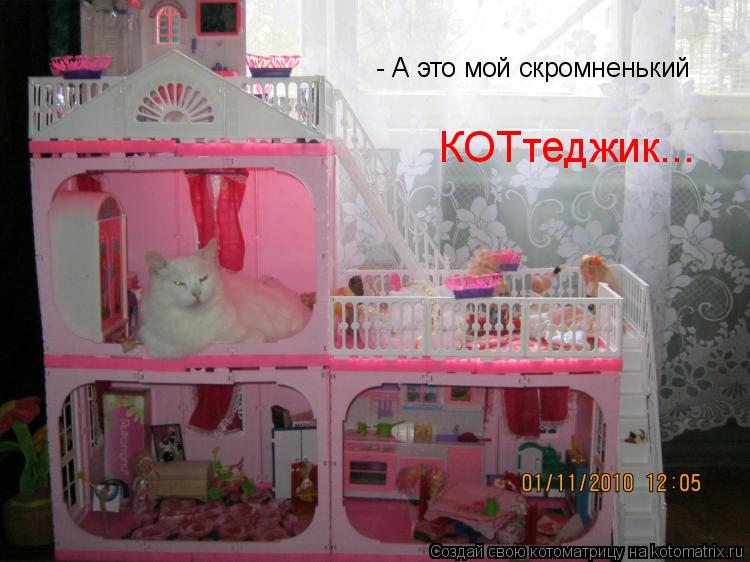 - А это мой скромненький КОТтеджик...... Котоматрица: - А это мой скромненький КОТтеджик...