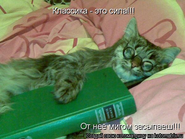Котоматрица: Классика - это сила!!! От неё мигом засыпаеш!!!
