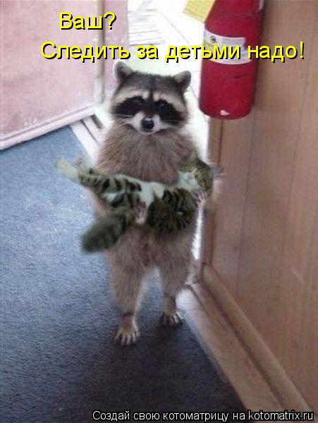 Ваш? Следить за детьми надо!... Котоматрица: Ваш? Следить за детьми надо!