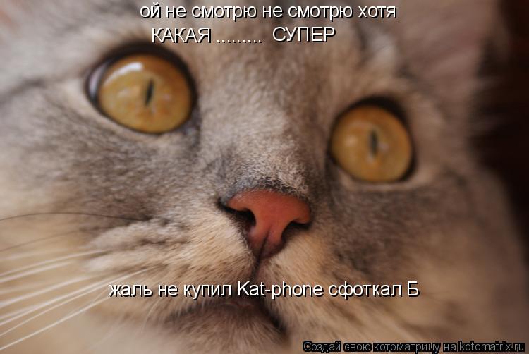 ои не смотрю не смотрю хотя КАКАЯ ......... СУПЕР й жаль не купил Kat-phone сфоткал Б... Котоматрица: ои не смотрю не смотрю хотя КАКАЯ ......... СУПЕР й жаль не купил Kat-phone сфоткал Б