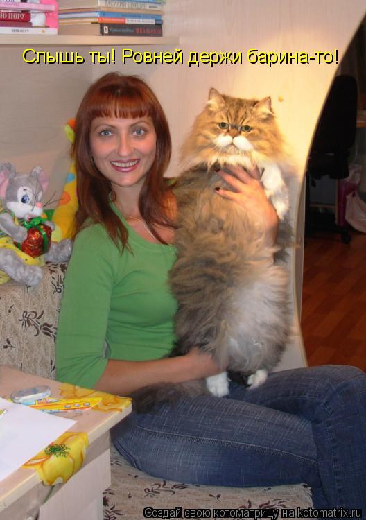 Котоматрица: Слышь ты! Ровней держи барина-то!