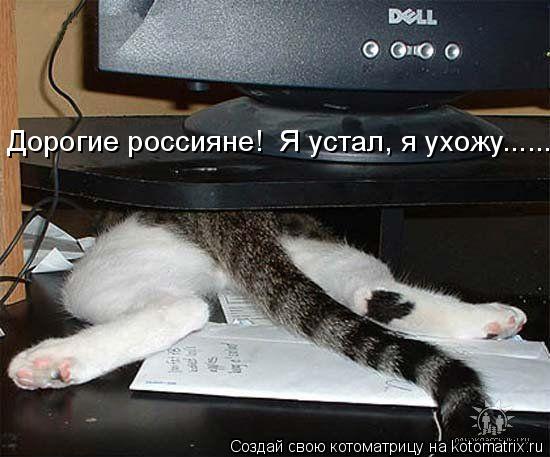 Дро Дорогие россияне! Я устал, я ухожу......... Котоматрица: Дро Дорогие россияне! Я устал, я ухожу......