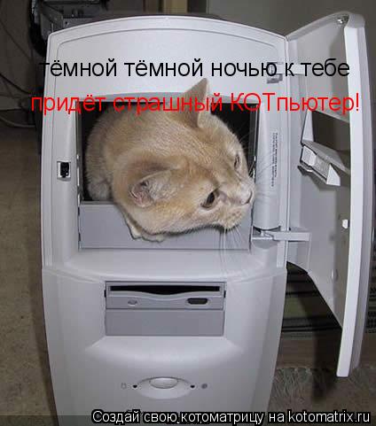 тёмной тёмной ночью к тебе придёт страшный КОТпьютер!... Котоматрица: тёмной тёмной ночью к тебе придёт страшный КОТпьютер!