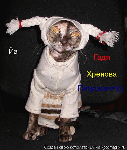 Йа Гадя Хренова Петрович=)))... Котоматрица: Йа Гадя Хренова Петрович=)))