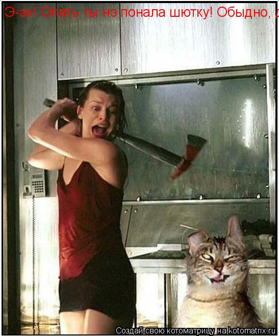 Э-эх! Опать ты нэ понала шютку! Обыдно, да!... Котоматрица: Э-эх! Опать ты нэ понала шютку! Обыдно, да!