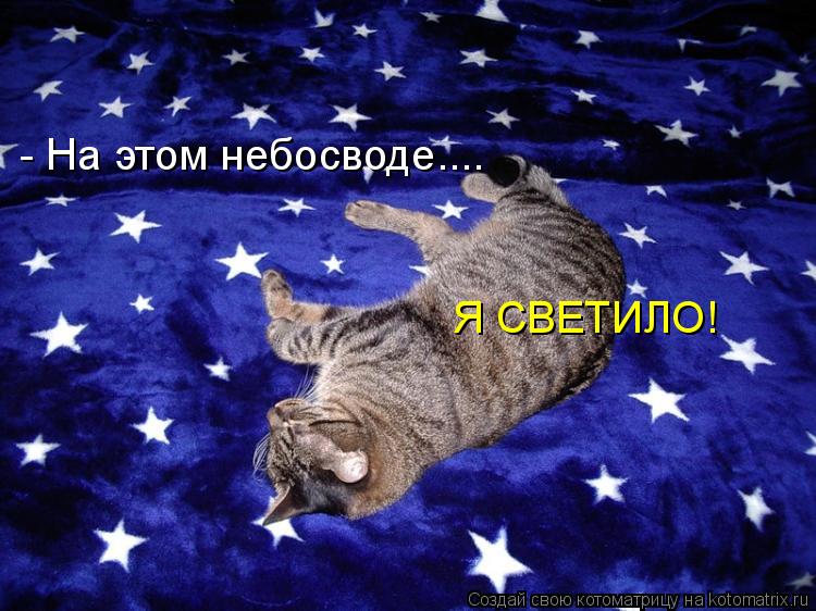 - На этом небосводе.... Я СВЕТИЛО!... Котоматрица: - На этом небосводе.... Я СВЕТИЛО!