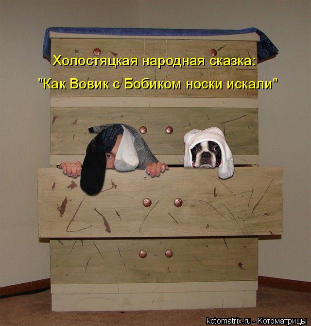 Холостяцкая народная сказка: "Как Вовик с Бобиком носки искали"... Котоматрица: Холостяцкая народная сказка: "Как Вовик с Бобиком носки искали"