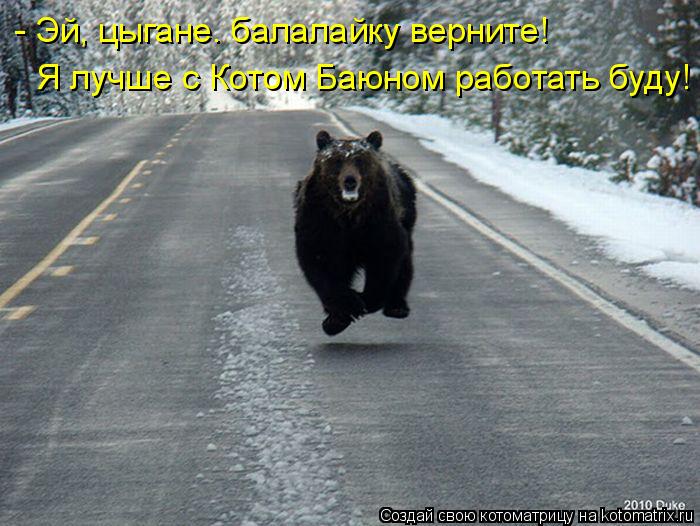 - Эй, цыгане. балалайку верните! Я лучше с Котом Баюном работать буду!... Котоматрица: - Эй, цыгане. балалайку верните! Я лучше с Котом Баюном работать буду!