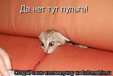 Да нет тут пульта!... Котоматрица: Да нет тут пульта!