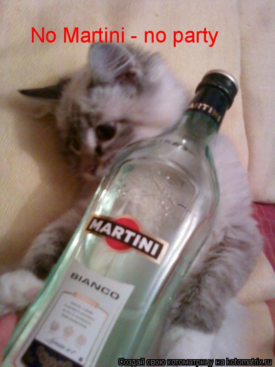 No Martini - no party... Котоматрица: No Martini - no party