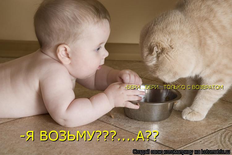 Котоматрица: -Я ВОЗЬМУ???....А?? -БЕРИ...БЕРИ...ТОЛЬКО С ВОЗВРАТОМ