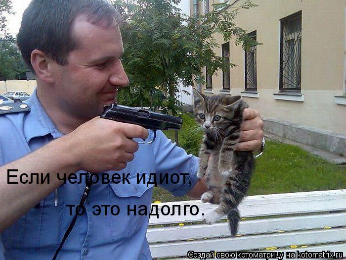 Если человек идиот, то это надолго.... Котоматрица: Если человек идиот, то это надолго.