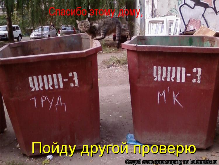 Спасибо этому дому, Пойду другой проверю... Котоматрица: Спасибо этому дому, Пойду другой проверю