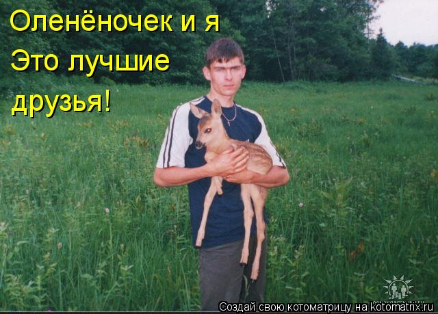 Это лучшие друзья! Оленёночек и я... Котоматрица: Это лучшие друзья! Оленёночек и я