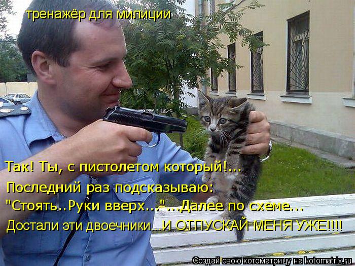 тренажёр для милиции Так! Ты, с пистолетом который!... Последний раз подсказываю: "Стоять..Руки вверх... Котоматрица: тренажёр для милиции Так! Ты, с пистолетом который!... Последний раз подсказываю: "Стоять..Руки вверх..."...Далее по схеме... Достали эти двоечник