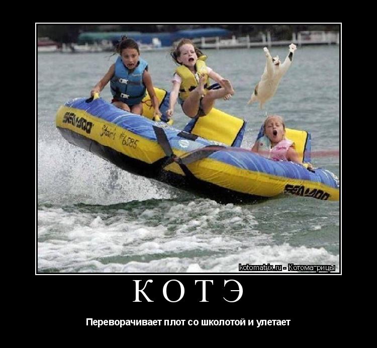 Котоматрица: Котэ Переворачивает плот со школотой и улетает