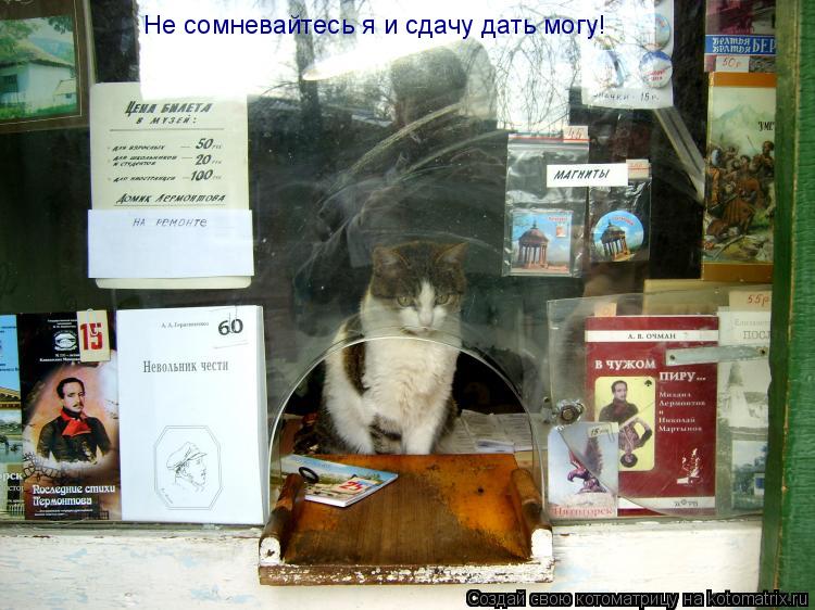 Не сомневайтесь я и сдачу дать могу!... Котоматрица: Не сомневайтесь я и сдачу дать могу!