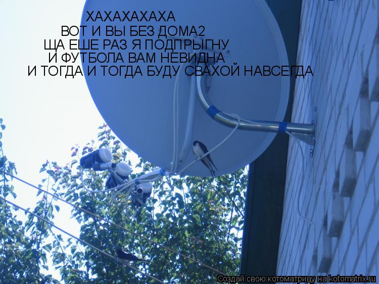 ХАХАХАХАХА ВОТ И ВЫ БЕЗ ДОМА2 ЩА ЕШЕ РАЗ Я ПОДПРЫГНУ И ФУТБОЛА ВАМ НЕВИДНА И ТОГДА И ТОГДА БУДУ СВАХ... Котоматрица: ХАХАХАХАХА ВОТ И ВЫ БЕЗ ДОМА2 ЩА ЕШЕ РАЗ Я ПОДПРЫГНУ И ФУТБОЛА ВАМ НЕВИДНА И ТОГДА И ТОГДА БУДУ СВАХОЙ НАВСЕГДА