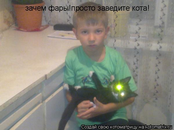 зачем фары!просто заведите кота!... Котоматрица: зачем фары!просто заведите кота!