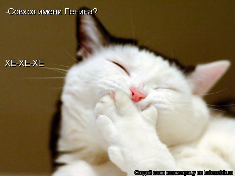 ХЕ-ХЕ-ХЕ -Совхоз имени Ленина?... Котоматрица: ХЕ-ХЕ-ХЕ -Совхоз имени Ленина?