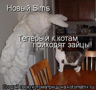 Новый Sims Теперь и к котам приходят зайцы!... Котоматрица: Новый Sims Теперь и к котам приходят зайцы!