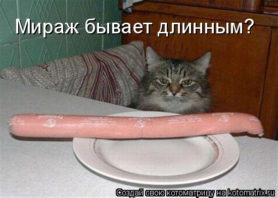 Мираж бывает длинным?... Котоматрица: Мираж бывает длинным?