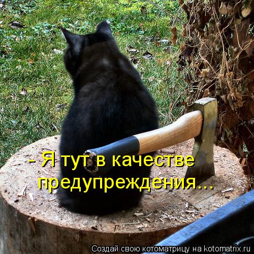 - Я тут в качестве предупреждения...... Котоматрица: - Я тут в качестве предупреждения...