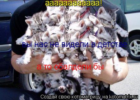 вы нас не видели в детстве а то обалдели бы аааааааааааа!... Котоматрица: вы нас не видели в детстве а то обалдели бы аааааааааааа!