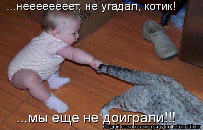 Котоматрица: ...неееееееет, не угадал, котик! ...мы еще не доиграли!!!