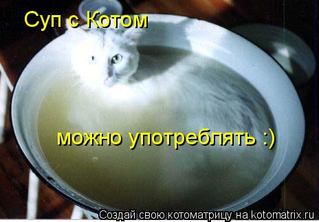 Суп с Котом можно употреблять :)... Котоматрица: Суп с Котом можно употреблять :)