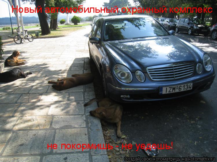 Новый автомобильный охранный комплекс не покормишь - не уедешь!... Котоматрица: Новый автомобильный охранный комплекс не покормишь - не уедешь!
